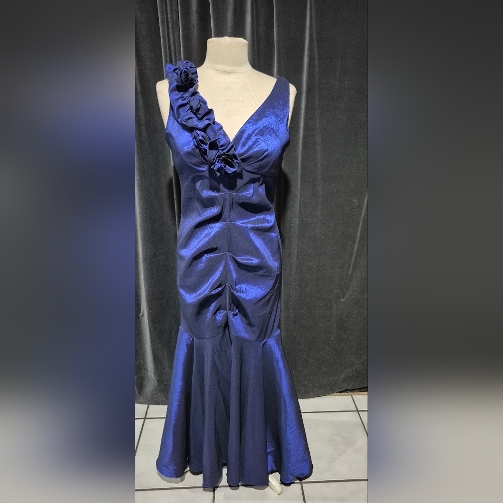 R&M Richards Strapless Navy Dress